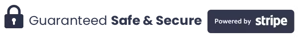 Guaranteed safe and secure checkout, powered by Stripe. Visa, Mastercard, American Express and Discover accepted.
